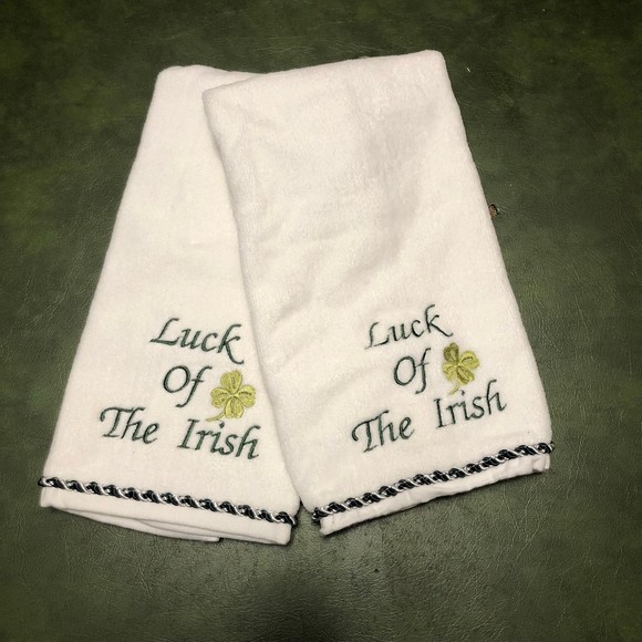 Aussino “Luck of the Irish” Hand Towels, Guest Towels x2 - Picture 5 of 9